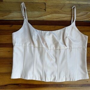 Carmen Marc Valvo Pink  Blush Sleeveless cropped Top in size 12